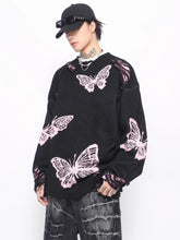 Threebooy 【Mz】broken holes design oversize knit na1545